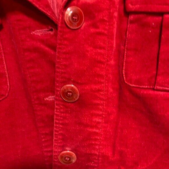 TRIBAL Red Corduroy Women's Blazer Jacket Size 12 - Picture 4 of 13